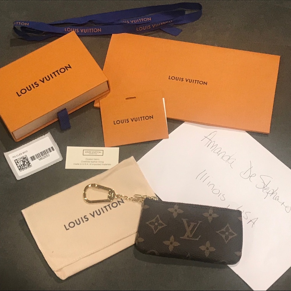 💯 Louis Vuitton Monogram Key Pouch/Pochette Cle